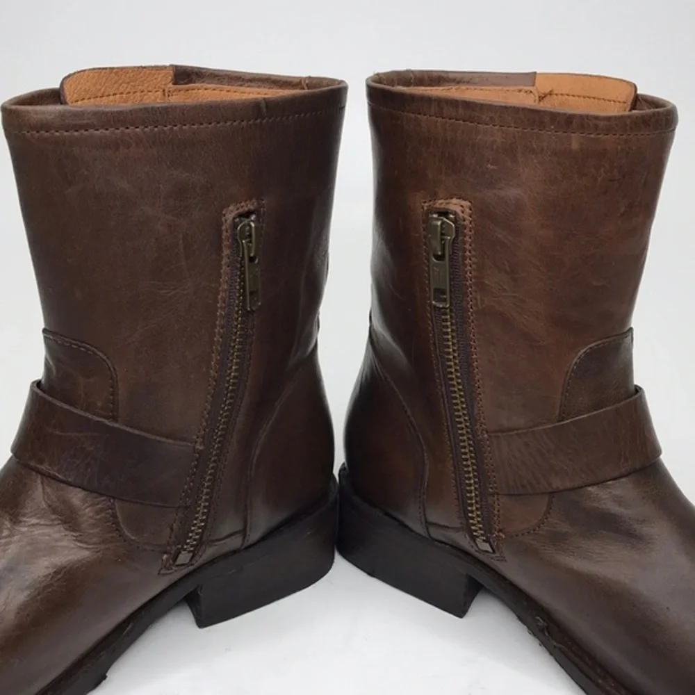 FRYE Vicky Engineer Chocolate Boots sz 7B - Picture 5 of 9